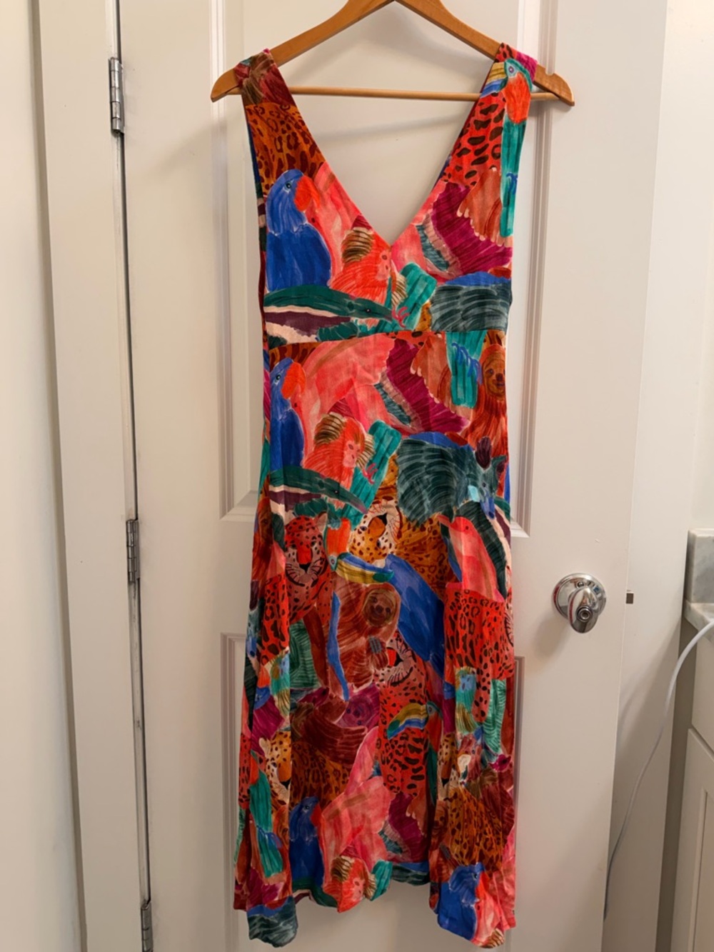 Farm Rio Animal Collage Midi Dress - Picture 3 of 12